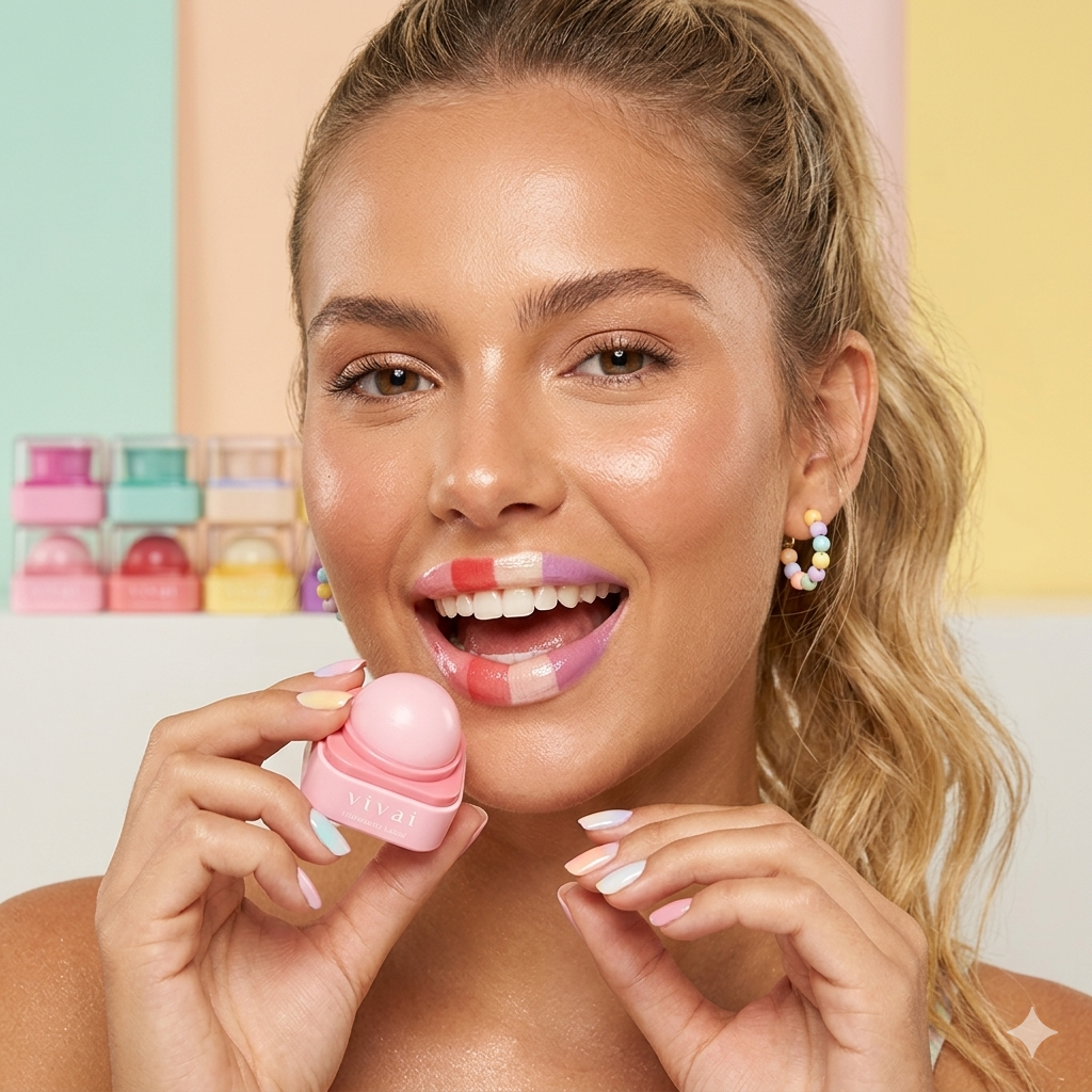 Kit 6 Hidratante Labial Balm Beach Vivai