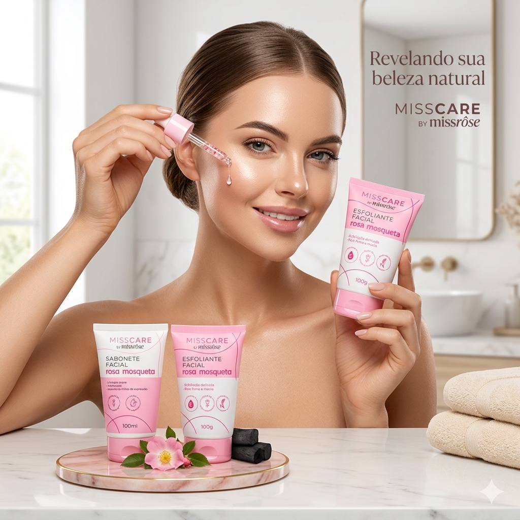 Kit 3 Cuidados Faciais Rosa Mosqueta